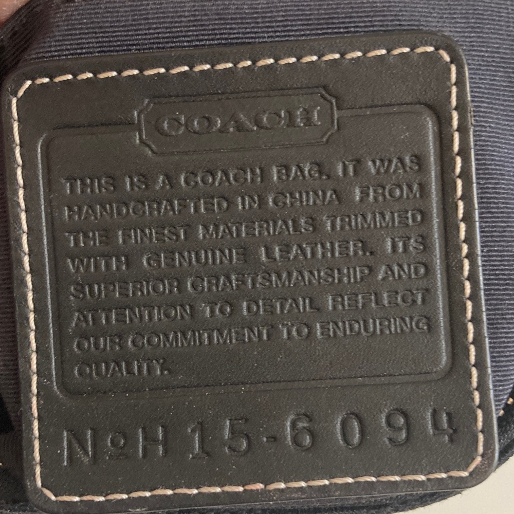 Vintage coach Demi mini handbag in black canvas and leather - Picture 11 of 11